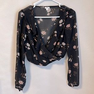 cropped garage long sleeve top
